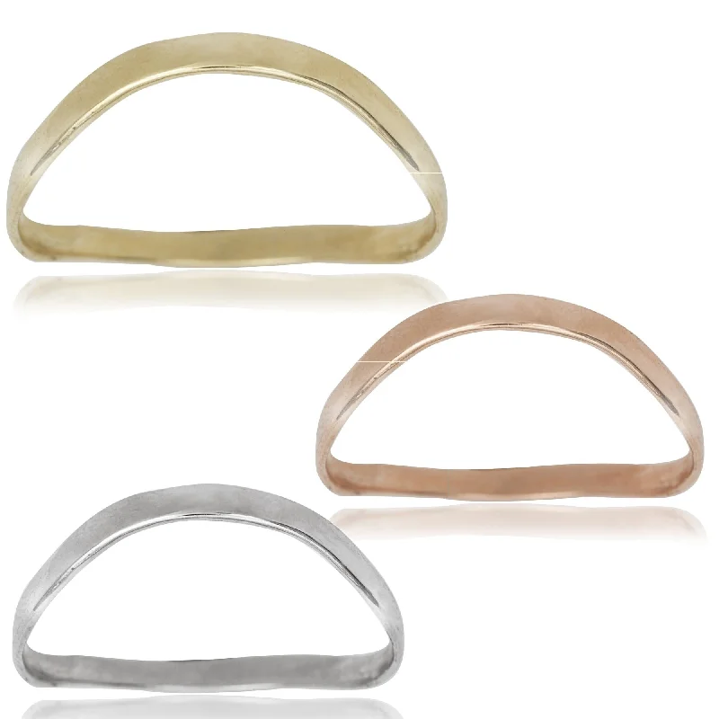 14k Gold Modern Wave Thumb Ring