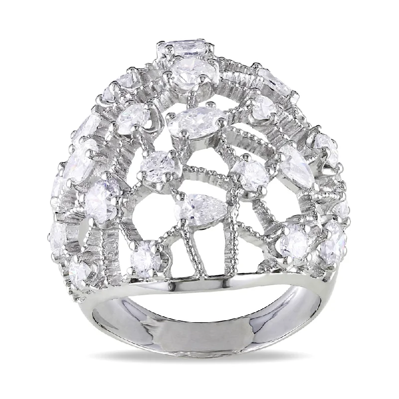 Miadora Signature Collection 14k White Gold 2 3/4ct TDW Diamond Cocktail Ring