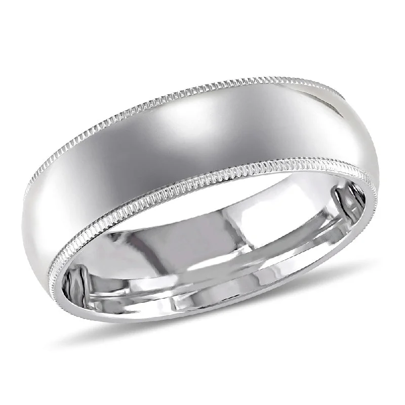 Miadora Signature Collection 14k White Gold Classic Ladies Wedding Band