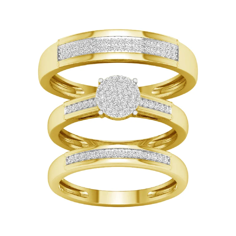 10K  0.33CT  DIAM  TRIO  SET