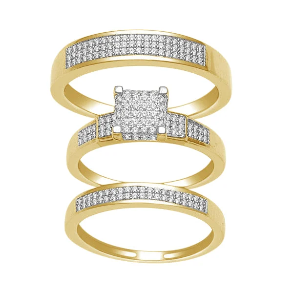 10K 0.50ct Diamond Trio Set