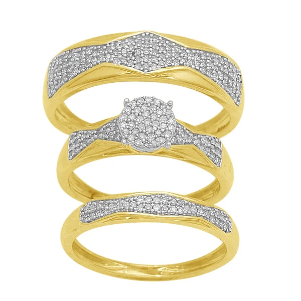 10K 0.50ct Diamond Trio Set