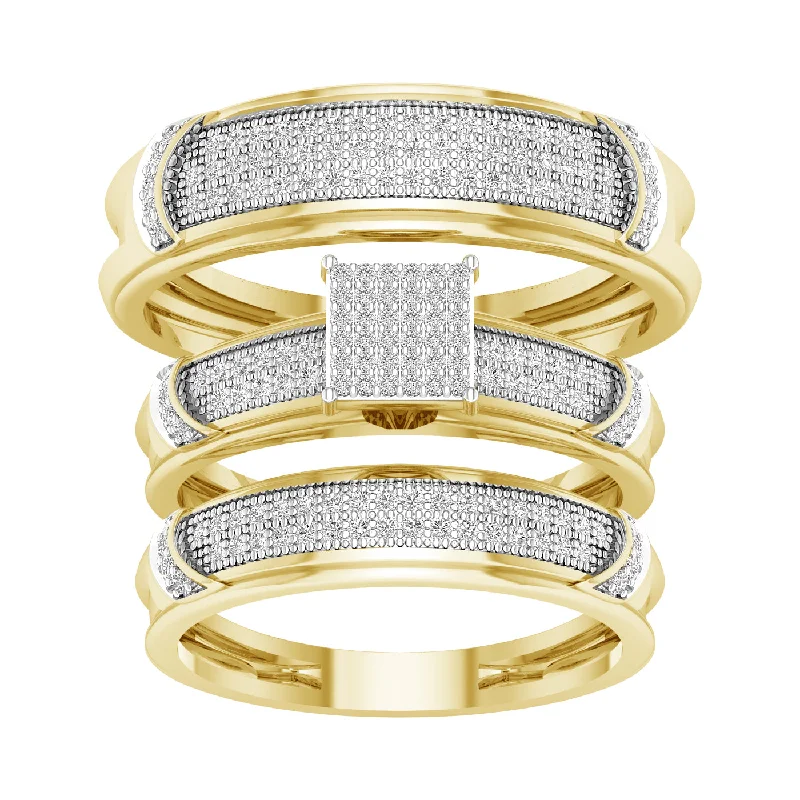 10K 0.50ct Diamond Trio Set