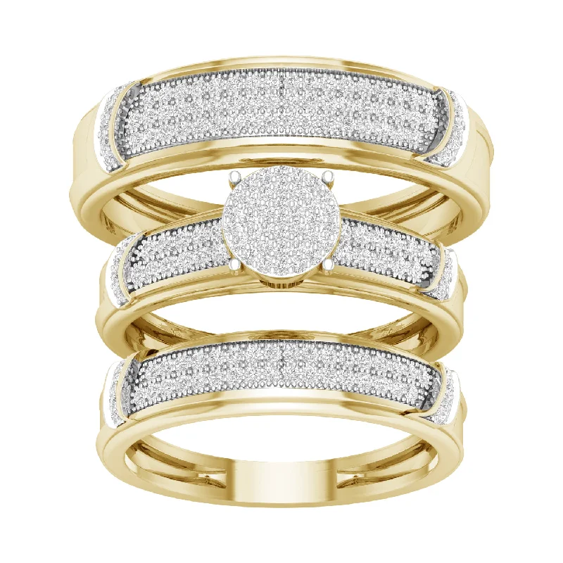 10K 0.50ct Diamond Trio Set