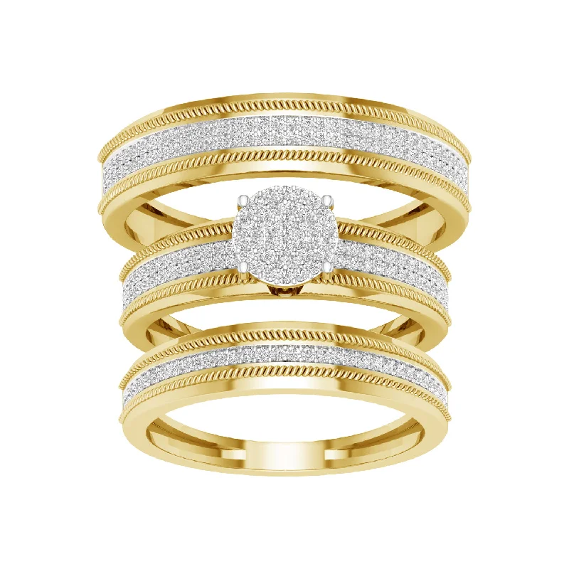 10K 0.60ct Diamond Trio Set