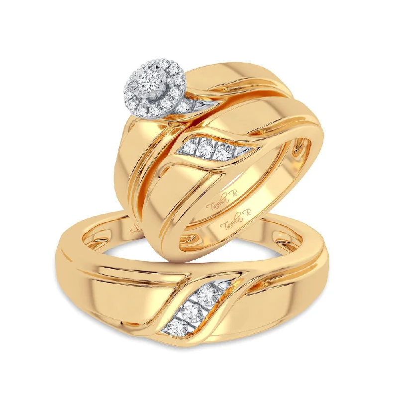 14K 0.20CT Diamond Trio Set