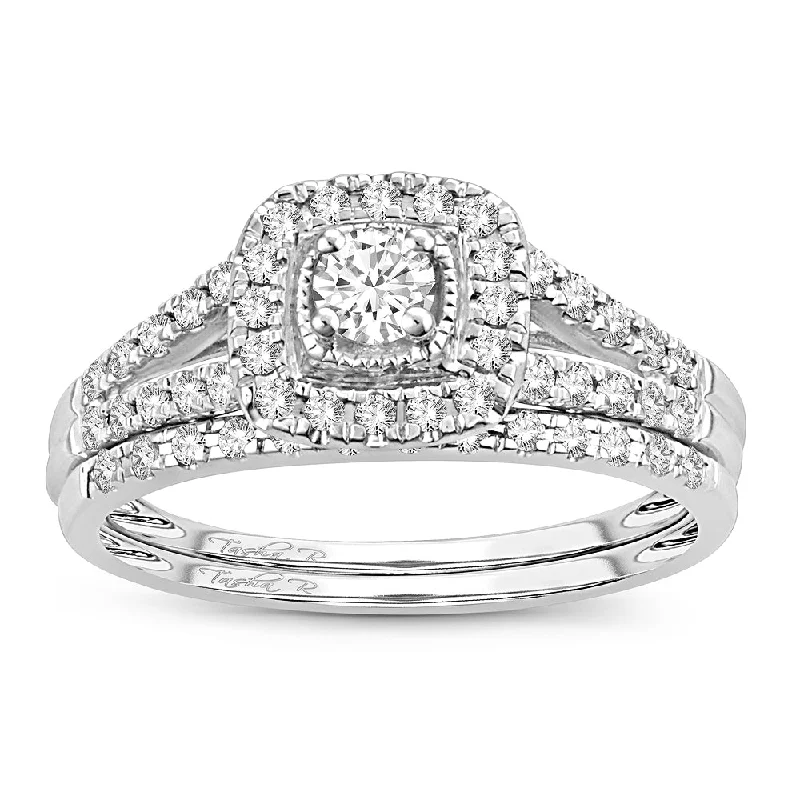 14K 0.34CT DIAMOND BRIDAL RING