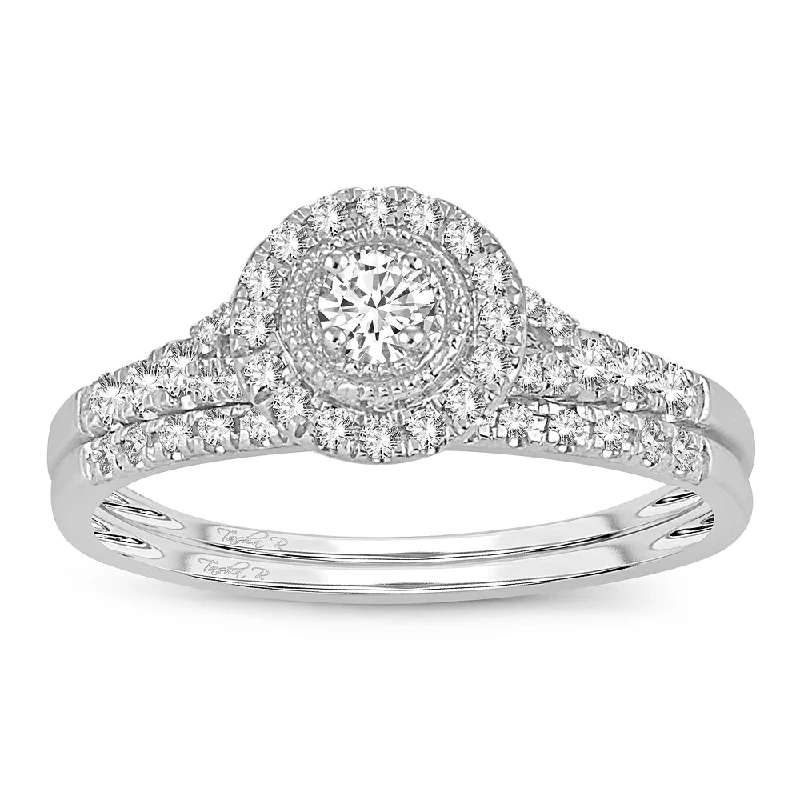 14K 0.34CT DIAMOND BRIDAL RING