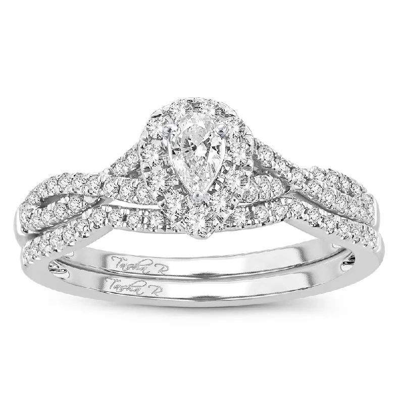 14K 0.50CT Fancy Cut Bridal Ring