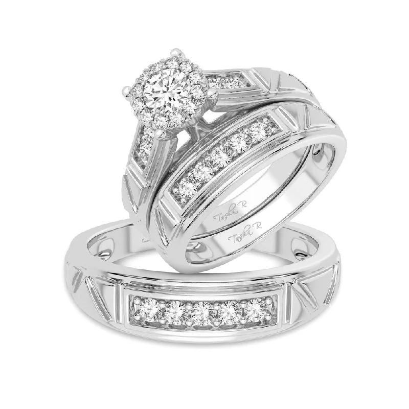 14K 0.78CT Diamond Trio Set