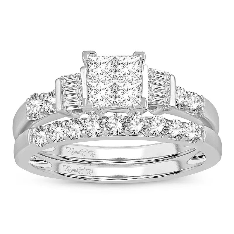 14K  1.00CT Princess Cut Diamond Bridal Ring