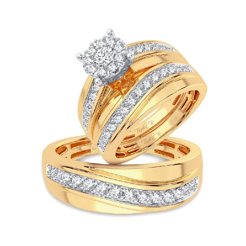 14K 1.04CT Diamond Trio Set