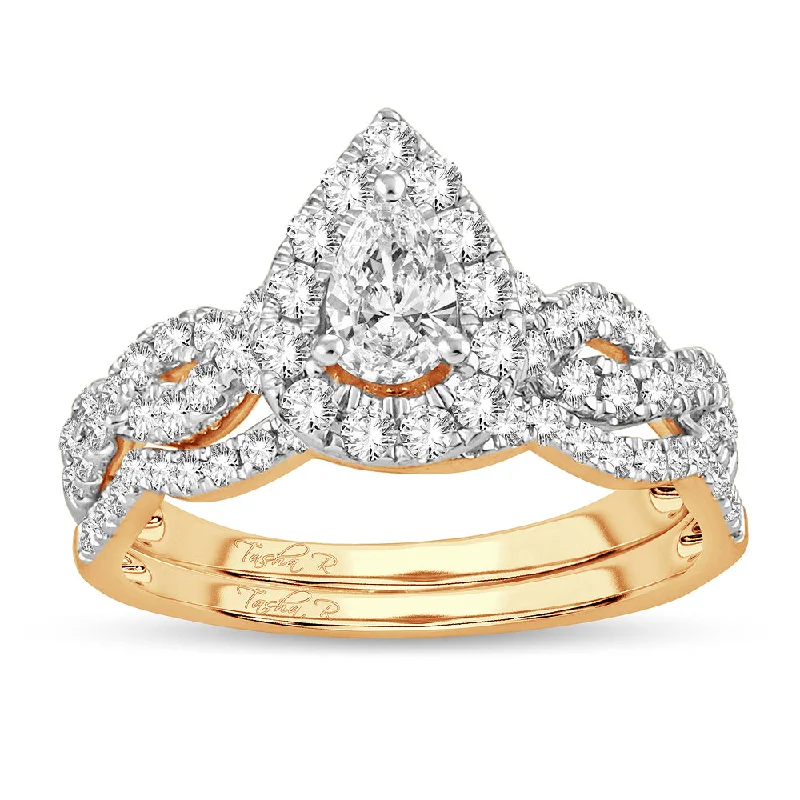 14K  1.40CT  DIAMOND  BRIDAL  RING