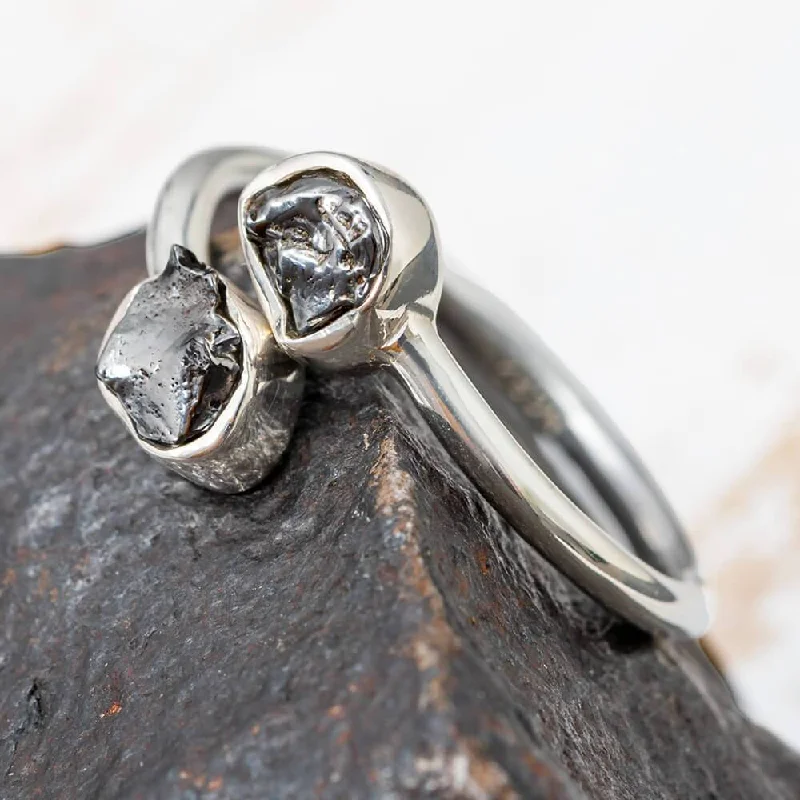 Shooting Star Double Meteorite Ring