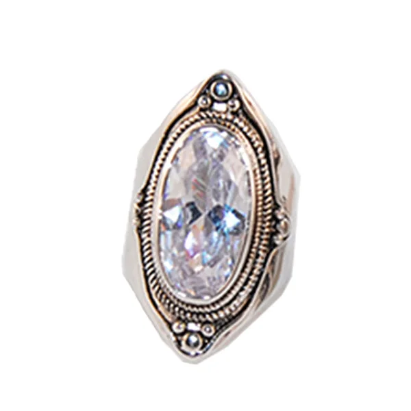 Fashion Crystal Shield Ring