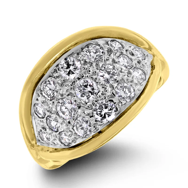 Crimson Diamond Band (0.75 ct Diamonds) in Yellow Gold