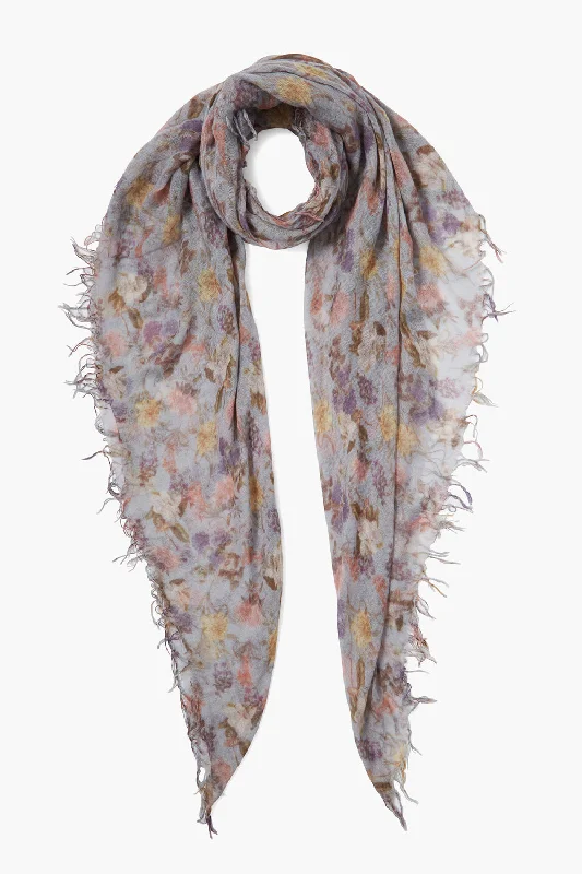 Cashmere and Silk Scarf Plein Air Floral