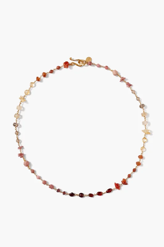 Daphne Beaded Necklace Citrine Mix