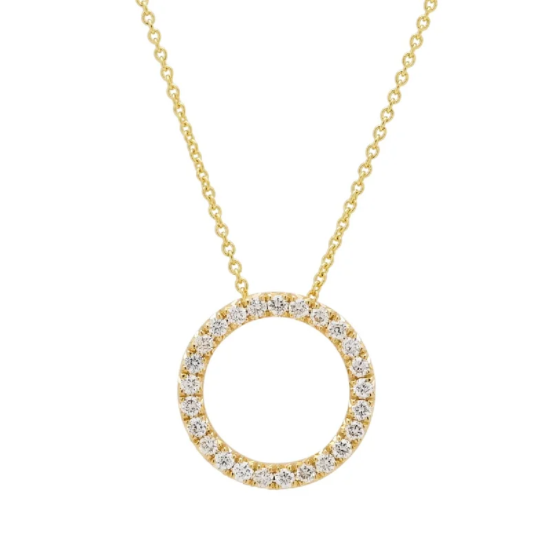 Diamond Circle Necklace in 14kt Yellow Gold (1/5ct tw)