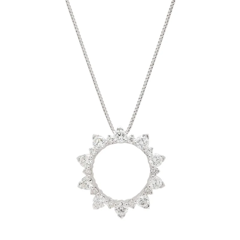 Diamond Circle Pendant in 14kt White Gold (1/2ct tw)