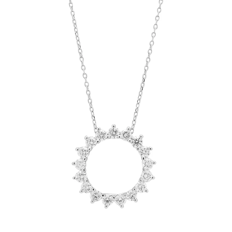 Diamond Circle Pendant in 14kt White Gold (3/4ct tw)