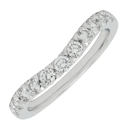 Diamond Curved Band in 14kt White Gold (1/2ct tw)