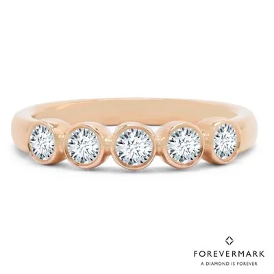 Forevermark Tribute Collection Diamond Bezel Stackable Band in 18kt Rose Gold (1/2ct tw)