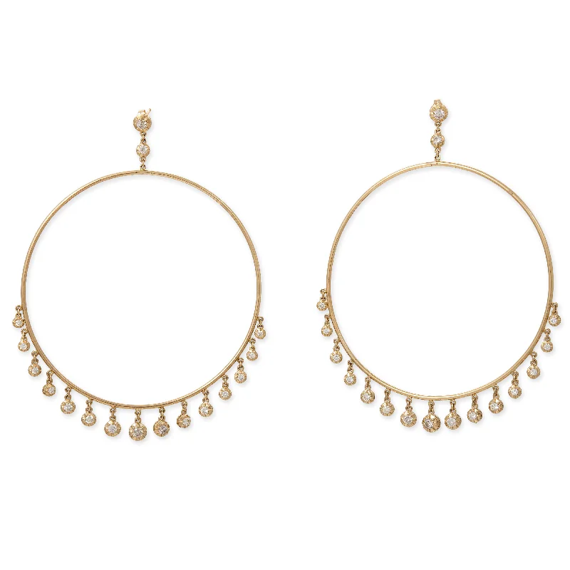 FRONT FACING GRADUATED DIAMOND SOPHIA SHAKER HOOPS