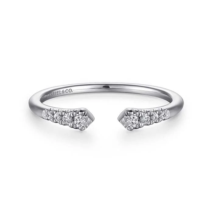 Gabriel & Co. Split Diamond Stackable Ring in 14K White Gold