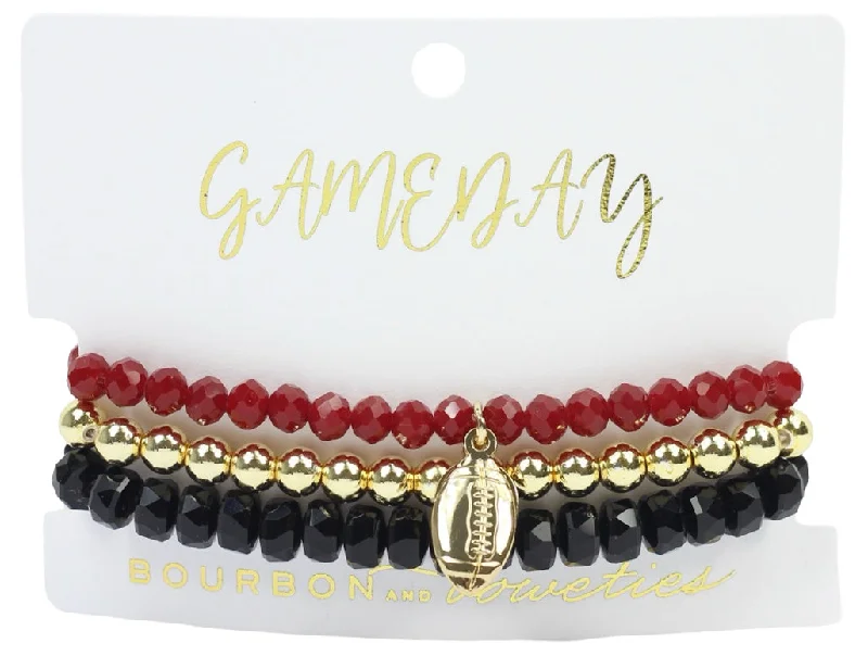 Gameday Stretchy Stack - Black + Garnet