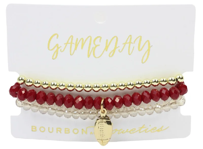 Gameday Stretchy Stack - Garnet + Gold