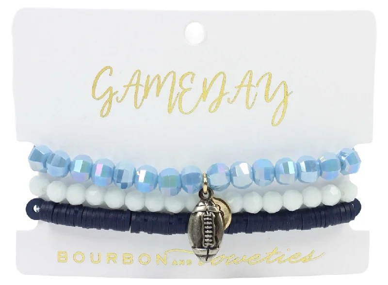 Gameday Stretchy Stack - Navy + Carolina Blue