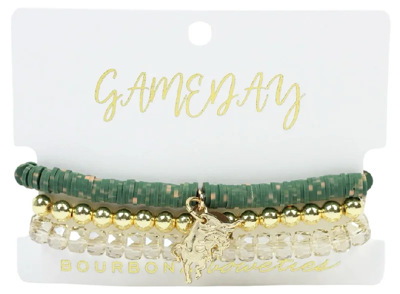 Gameday Stretchy Stack - Green + Gold