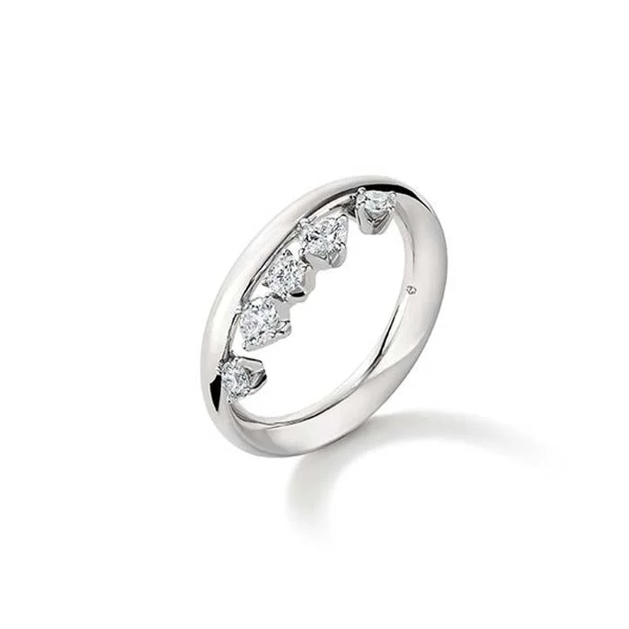 Hearts On Fire Barre Floating Diamond Ring .45CTW in 18K White Gold