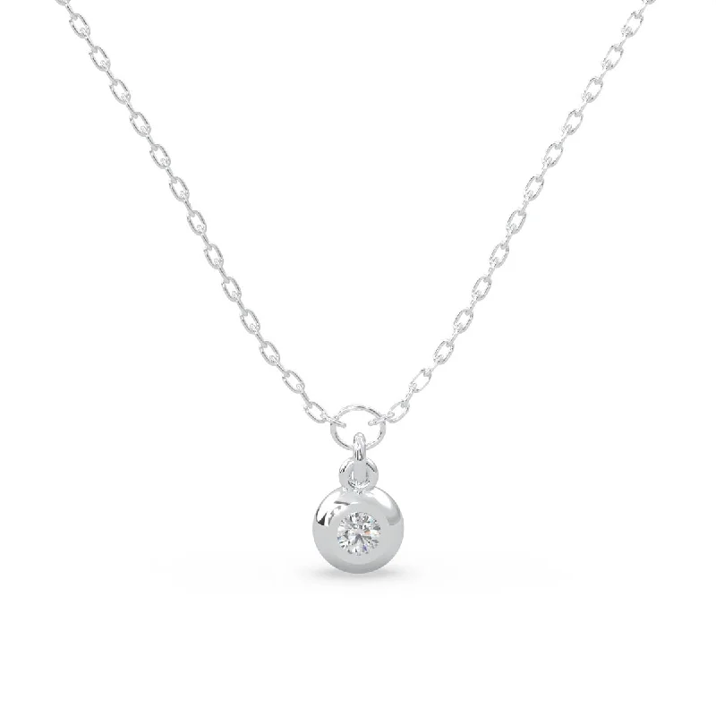 Lands Collection Spirit Diamond Necklace in White Modern Electrum (1/20ct)