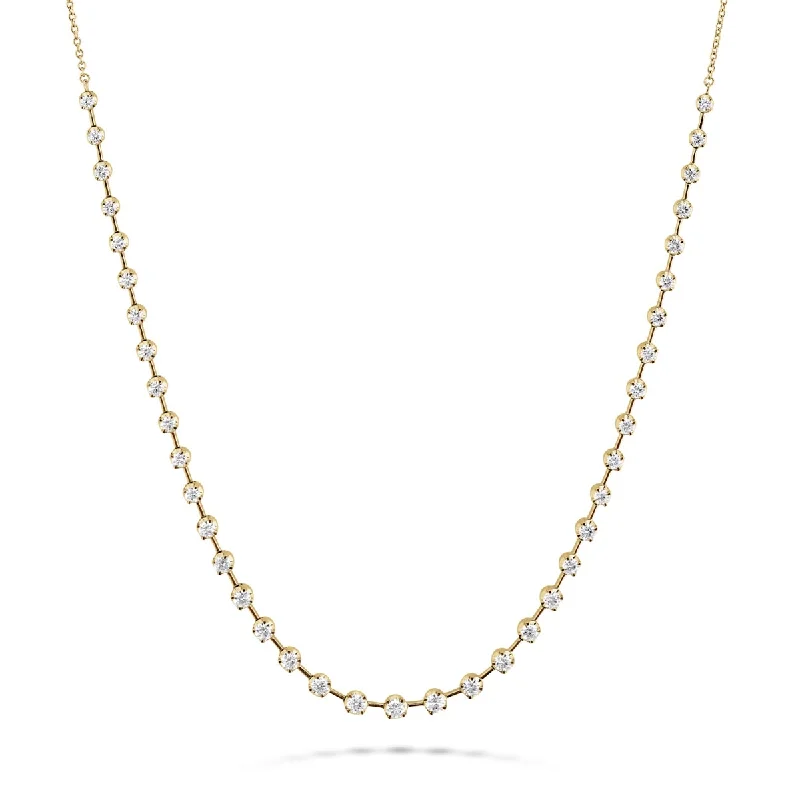 Memoire Serena Diamond Station Necklace in 18kt Yellow Gold (2ct tw)