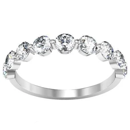 Round Diamond Nine Stone Band