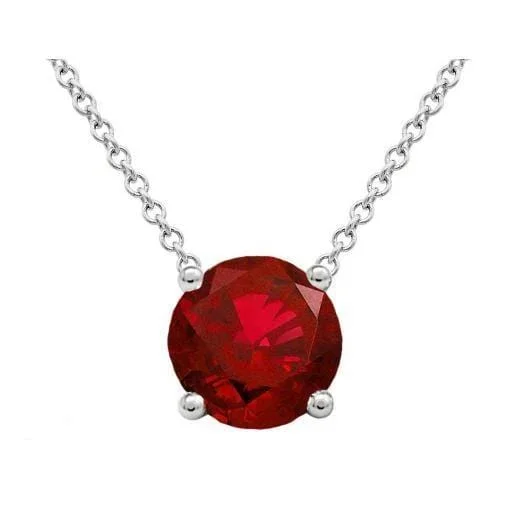 Ruby Solitaire Pendant