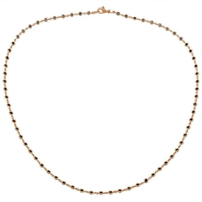 1.00cttw Unique Sapphire Station Necklace Yellow Gold