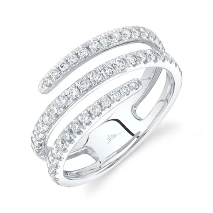 Shy Creation "Kate Collection" .61CTW Diamond Ring in 14K White Gold