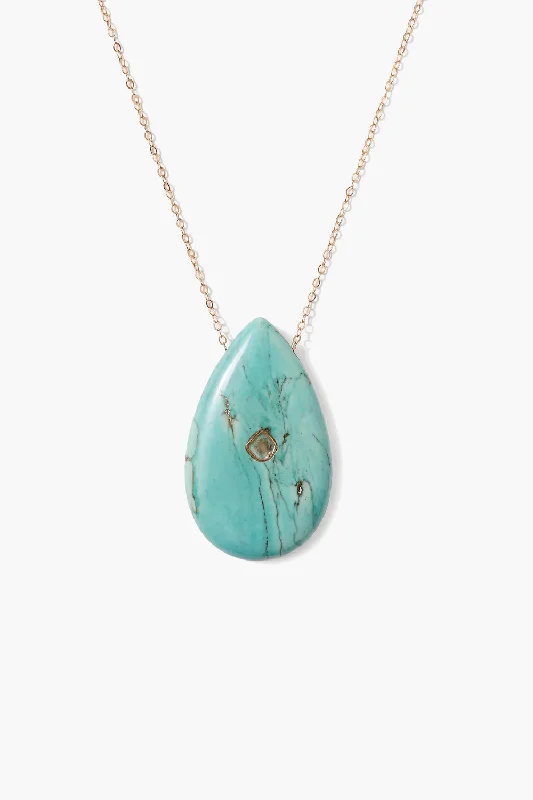 14k Temple Necklace Turquoise