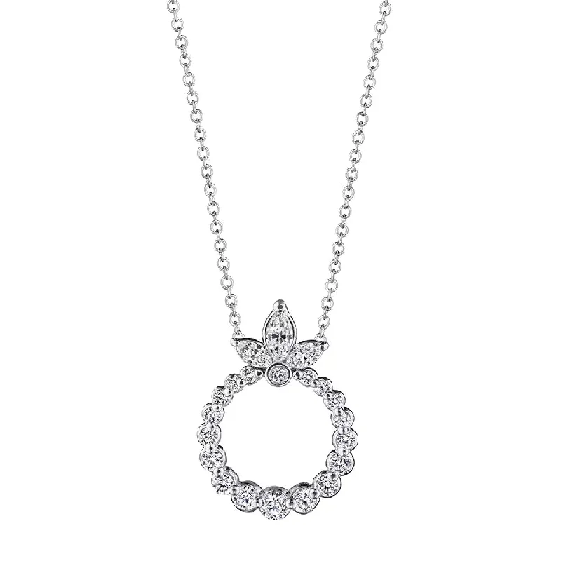 Verragio 18k Hera Small Marquise Circle Diamond Pendant