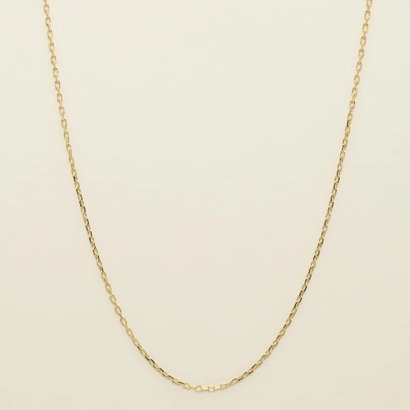 Cable Chain in 14kt Yellow Gold (18 inches and 1.5mm wide)