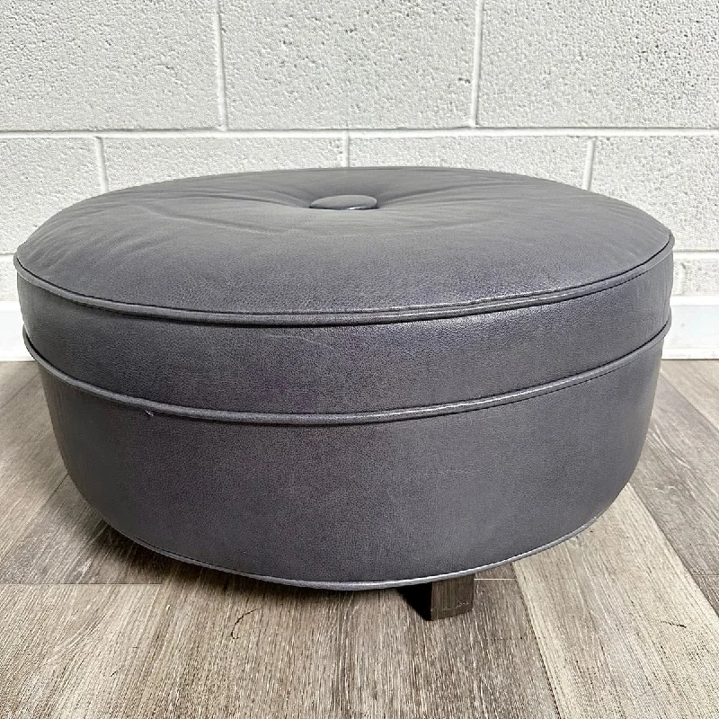 Custom Blue ottoman