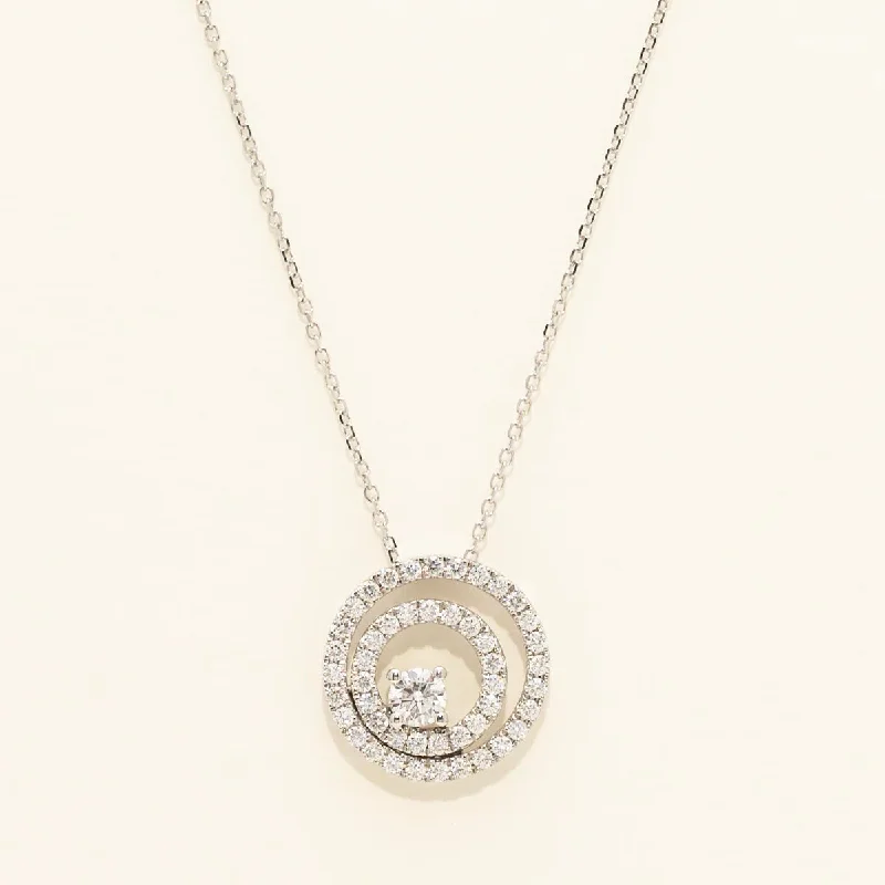 Diamond Circle Necklace in 14kt White Gold (5/8ct tw)