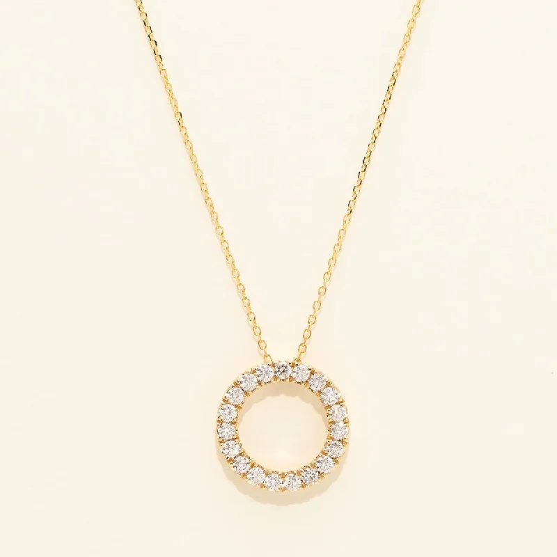 Diamond Circle Necklace in 14kt Yellow Gold (1/2ct tw)