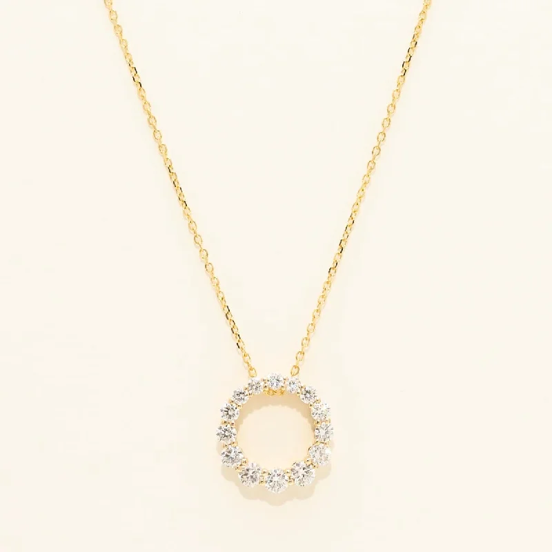 Diamond Circle Necklace in 14kt Yellow Gold (5/8ct tw)