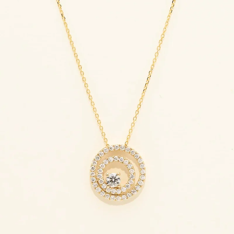 Diamond Circle Necklace in 14kt Yellow Gold (5/8ct tw)