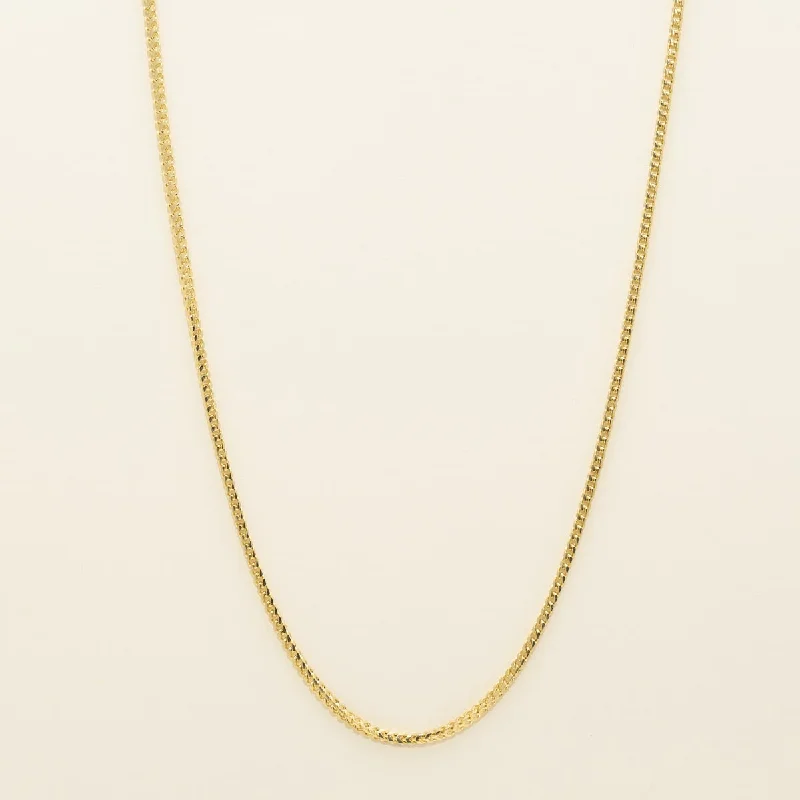 Franco Link Chain in 14kt Yellow Gold
(22 inches and 1.95mm)