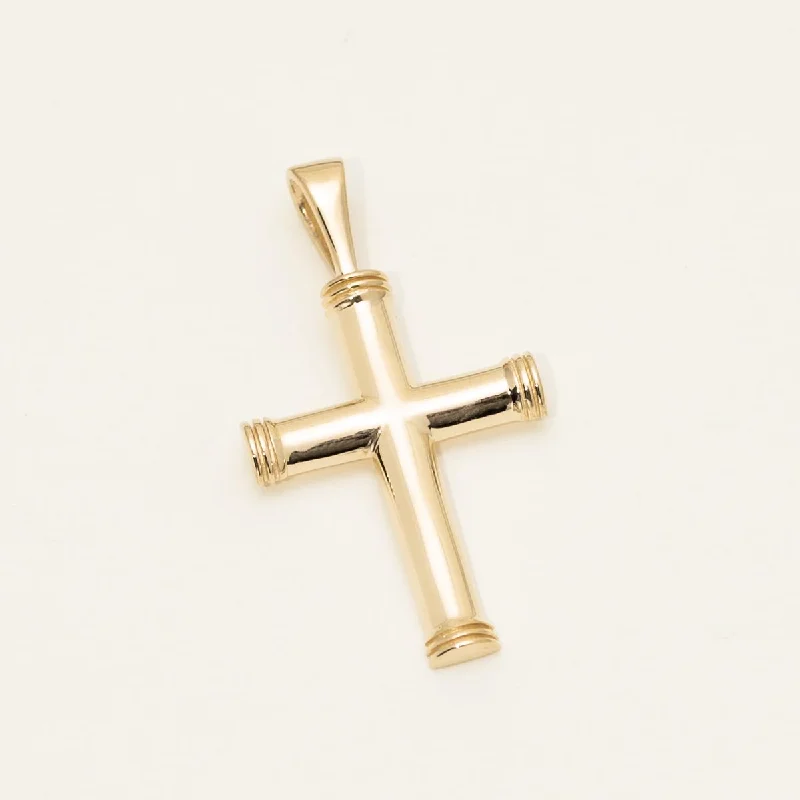 Large Cross Charm in 14kt Yellow Gold